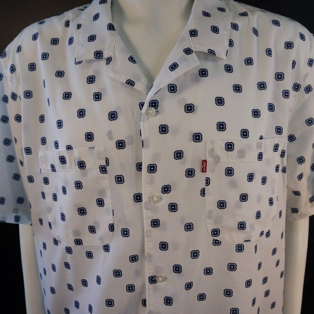 Levi's Mens Shirt Classic Camp Collar Relaxed Fit Size XL Short Sleeve New Gift